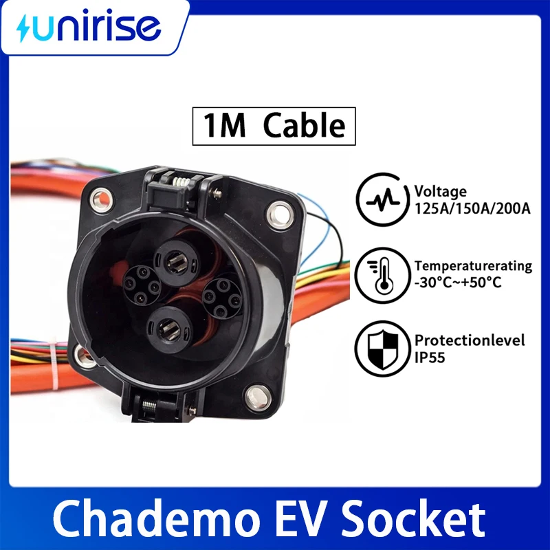 

Chademo Socket 125A 150A 200A EV Charger Connectorr For Electric vehicle charging socket car Accessories