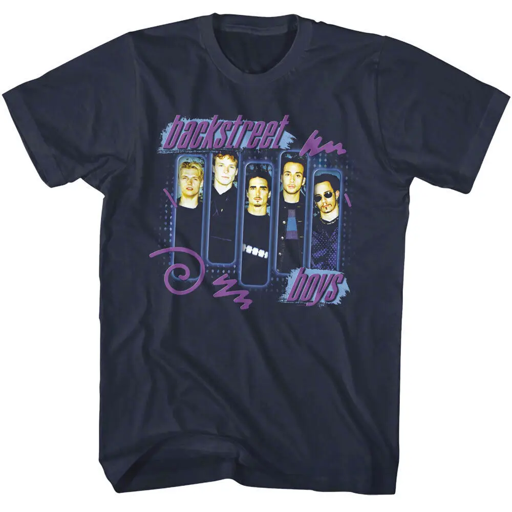 Backstreet Boys Black Blue Men's T Shirt 90's Pop Music Boy Band Concert Tour