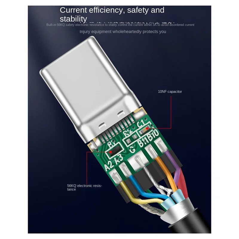 Kabel Data USB Tipe C USB3.2 10Gbps USB Tipe C 3.2 Transfer Data USB C SSD kabel Hard Disk PD 60W 3A pengisian cepat 3.0,1M