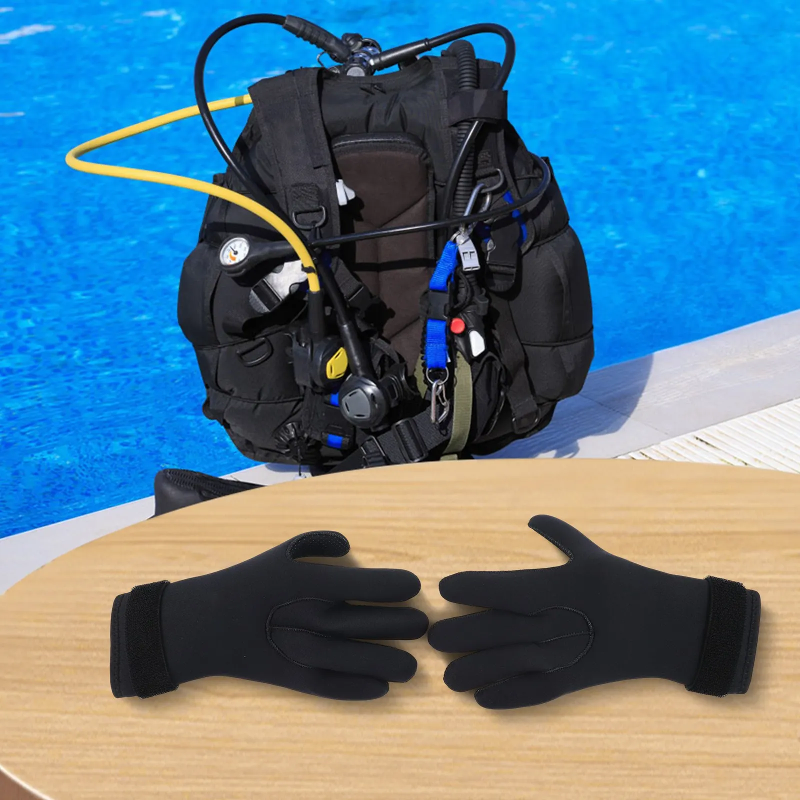 

Waterproof 5mm Neoprene Gloves for Men with Reinforced Construction for Diving Surfing and Cold Water Immersion