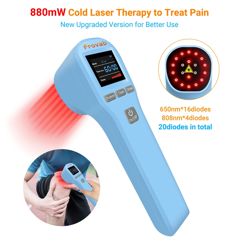 

650nm 808nm Cold Laser Therapy for Pain Management Laser Red Light Therapy with Massage Laser Machine for Pain Muscle Relaxation