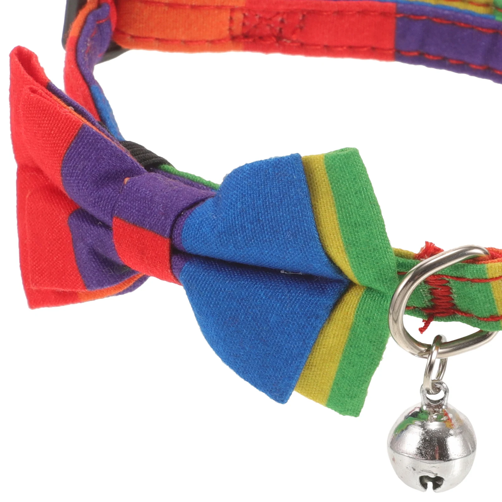 

Rainbow Necklace Delicate Kawaii Pet Tie Collar Adjustable Thick Dog Collars Cats Dogs Rainbow Color Holiday Puppy Accessories