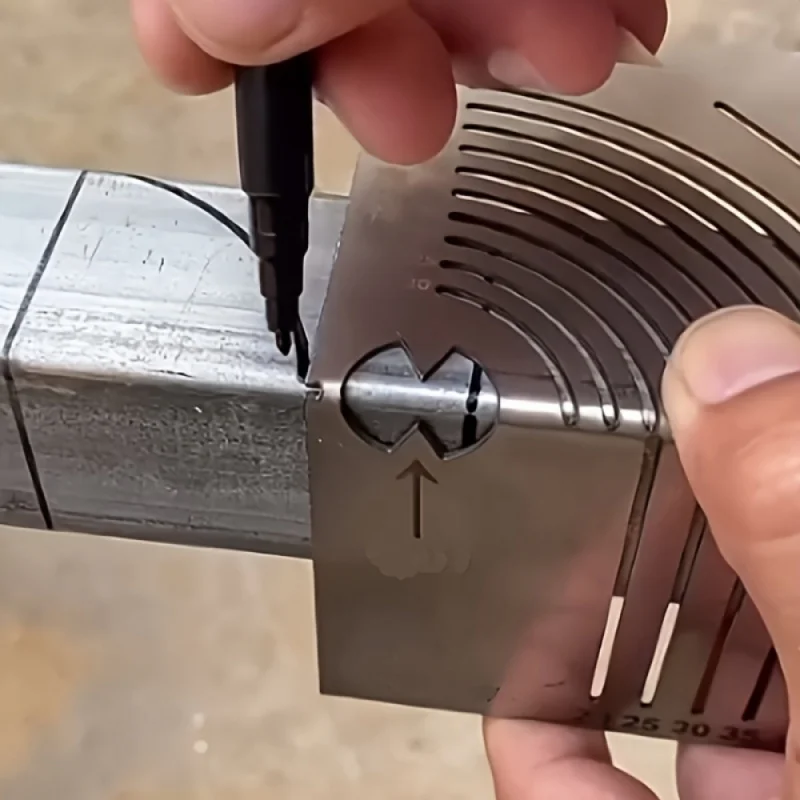 

Stainless Steel Pipe Bender Tool - Multifunctional Corner Bender for Square Pipes, Angle & Radius Measurement