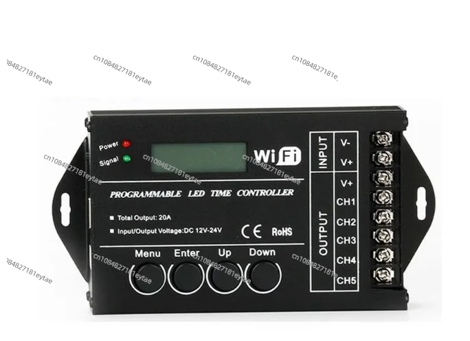 

TC421 Programmable 5CH RGB Led Strip Light Time Wifi Controller Dimmer Used In Aquariums Fish Tank Plant Growing
