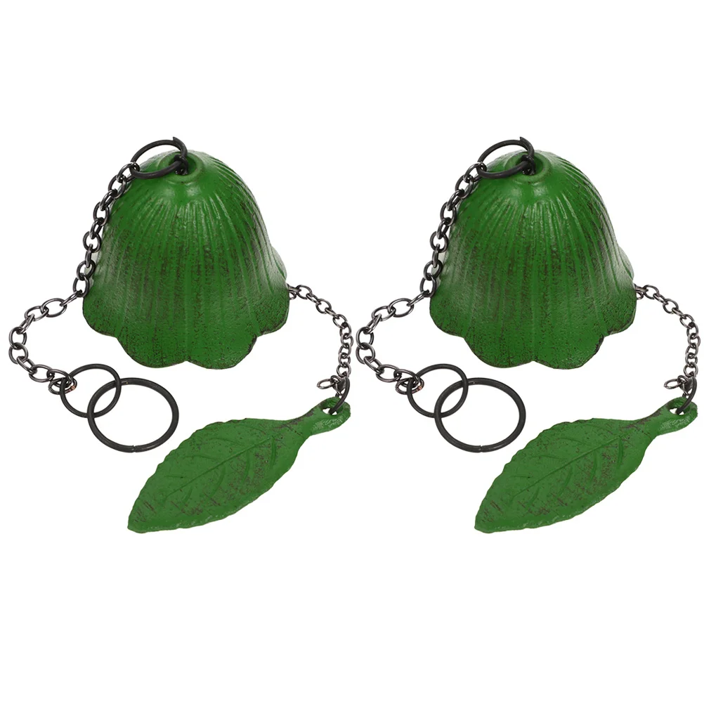 

2Pcs Vintage Garden Hanging Bell Ornament for Festival Craft Decor Balcony Door Window Charm Garden Bell DIY Making Charms