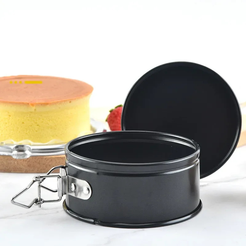 4inch Round Cake Mold Lock Live Bottom Round Mousse Honeycom Carbon Steel Cake Mold Baking Kitchen Utensils