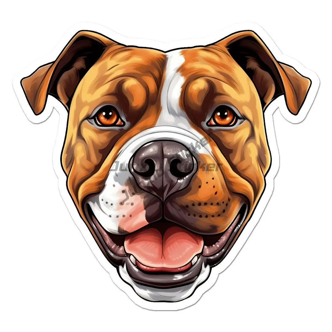 

American Pit Bull Dog Vinyl Decal Sticker for Motorcycle Supplies Home Appliance Anime Electric Devices Decor Robot