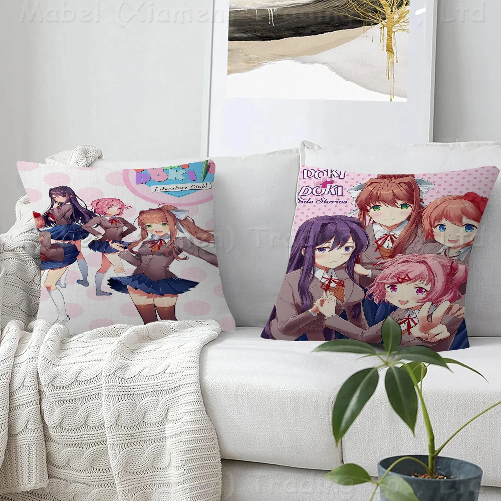 Game Doki D-Doki Pillow Gifts Home Office Furnishings Bedroom Sofa Car Cushion Cover Case 45x45cm