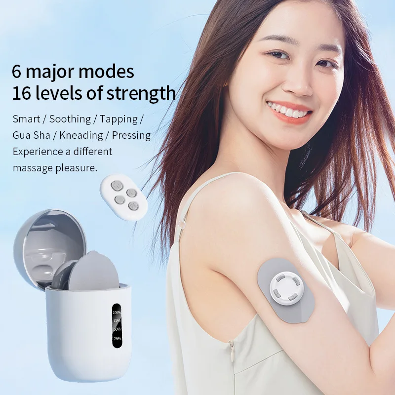 

New Mini Electric Pulse Massager Waist Back Cervical Vertebra Remote Control Massager