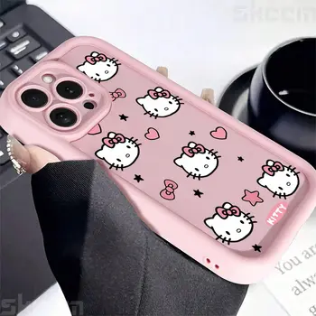 Pouzdro na telefon Hello Kitty s růžovou mašlí pro iPhone 16 16E 15 14 12 13 11 Pro Max X XR XS 7 8 Plus Y2K roztomilá dívka kryt 8 nejlepší prodej Kryt na telefon Hello Kitty - №7