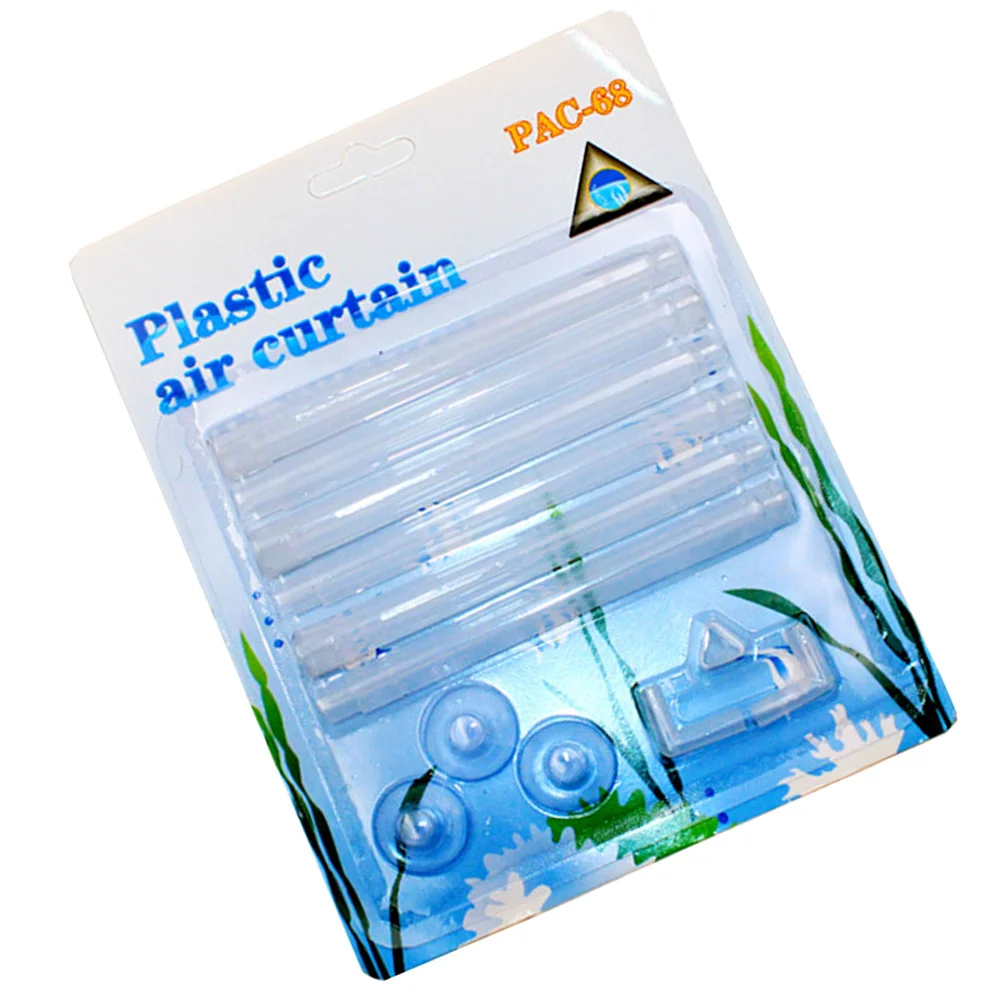 

2Sets Bubble Strip for Aquarium Oxygen Air Bubble Tube Fish Tank Aerator 17x13.5x1.3cm Clear Plastic Bubbler with Suction Cups