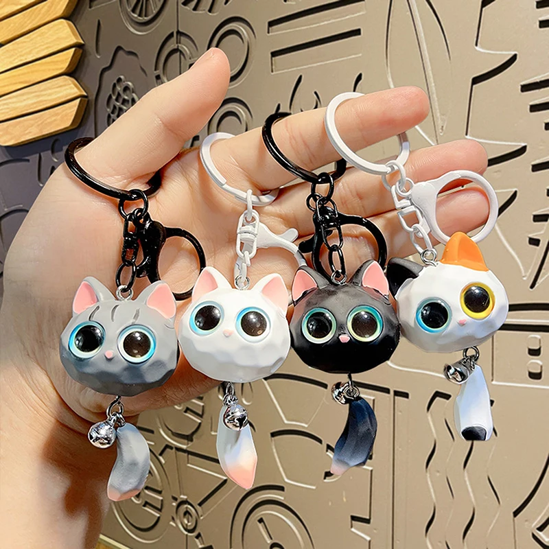 2024New Creativity Cat Keyrings Kawaii Adorable Bag Pendant For Accessories Backpack Phone Wallet Halloween Christmas Gift