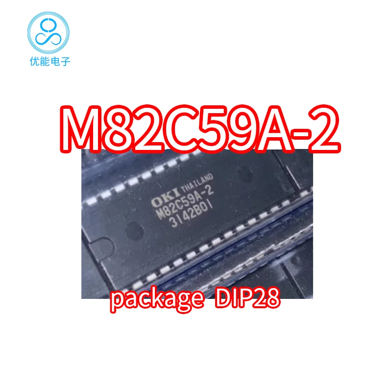 M82C59A-2 MSM82C59A-2 M5M82C59AP-2 Interrupt Controller Chip DIP28 Packaging