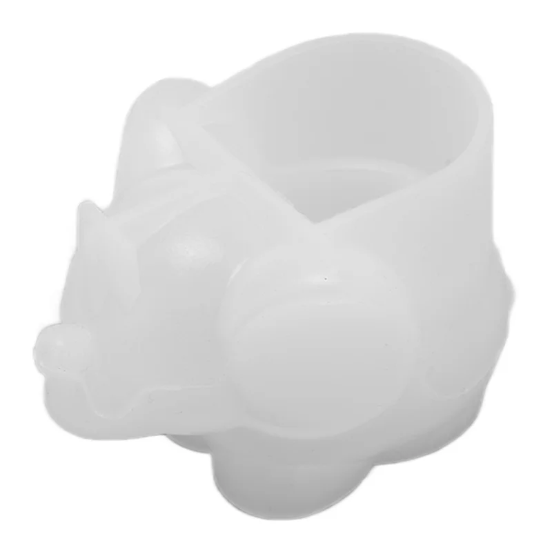 Stampo in silicone flessibile per scatola di immagazzinaggio a forma di elefante per realizzare decorazioni artigianali