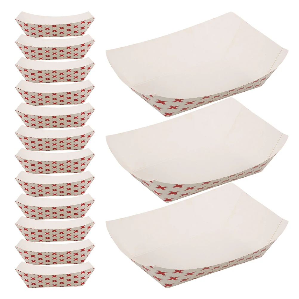 50pcs Hot Dog Food Boat Trays, Paper Plates for Chicken Wings, Nachos, BBQ, and Party S... - SKU HDBT1758 - UGI Packaging