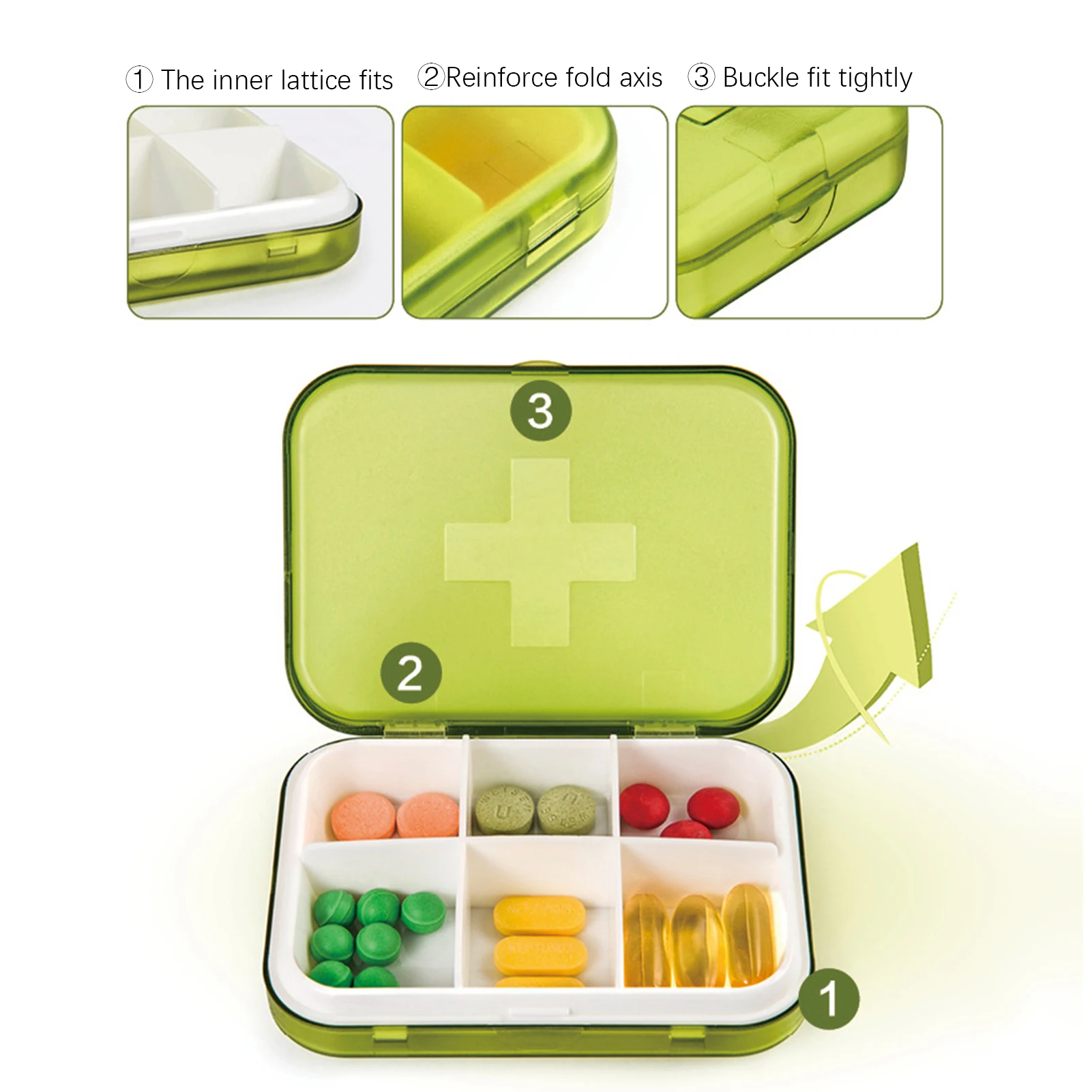 4/6 Grids Travel Pill-Organiser Portable Pills Case Holder Tablet Storage Container Weekly Medicine Dispenser Pill Box For Home