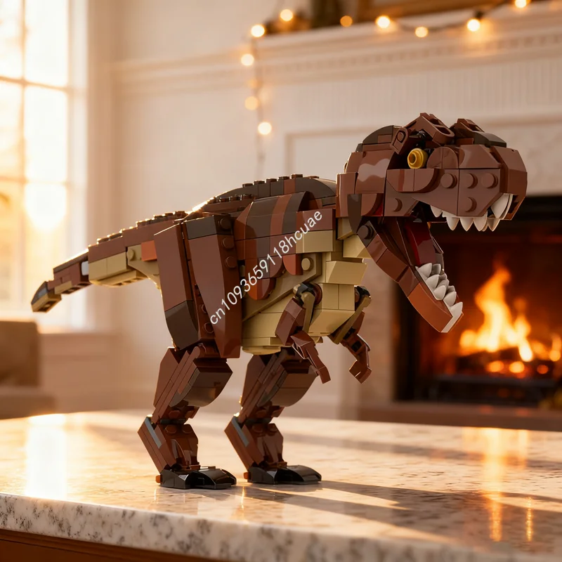 

365 шт. MOC T Rex, масштаб минифигурки, модель Юрского периода, строительные блоки, архитектура, рождественский подарок, сборные игрушки, сделай сам, образовательный кирпич