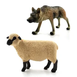 Wolf Sheep Simulation Animal model figurine home decor miniature fairy garden decoration accessories modern figure statue toys