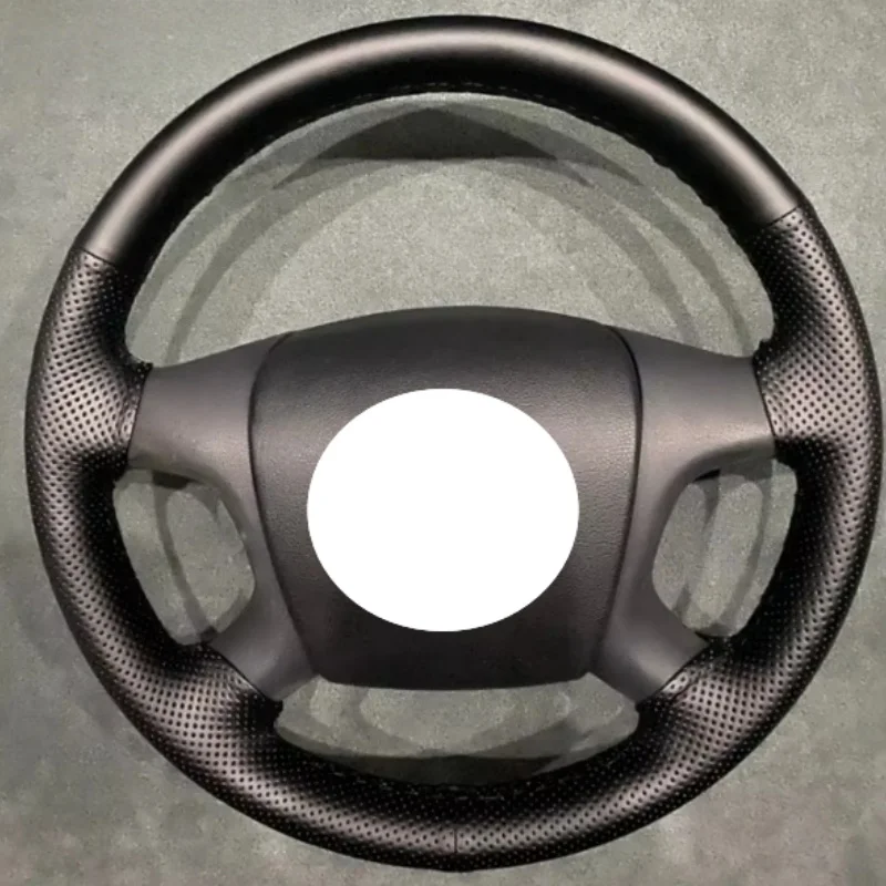 Housse de volant de voiture en cuir artificiel antidérapant personnalisée DIY pour Skoda Fabia Octavia Roomster Superb 2004-2009