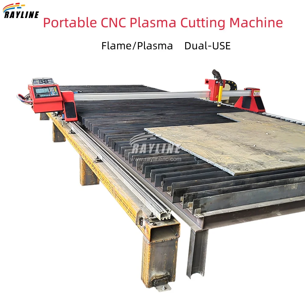 Portable CNC Plasma Cutting Machine with Plasma Cutting Controller and Plasma Source for Metal Cutting  Flame/plasma Dual Useage