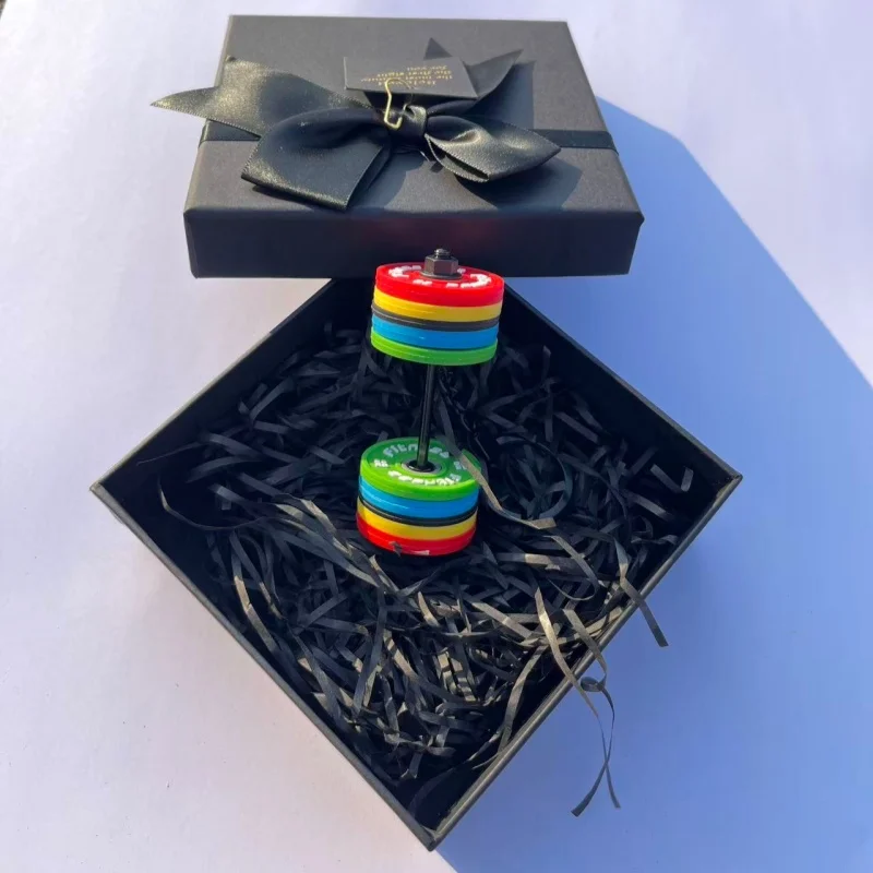 

Gift Box Set Cute Fitness Dumbbell Keychain for Women - Gym Bag Charm, Mini Barbell Key Ring, Motivational Workout Gift