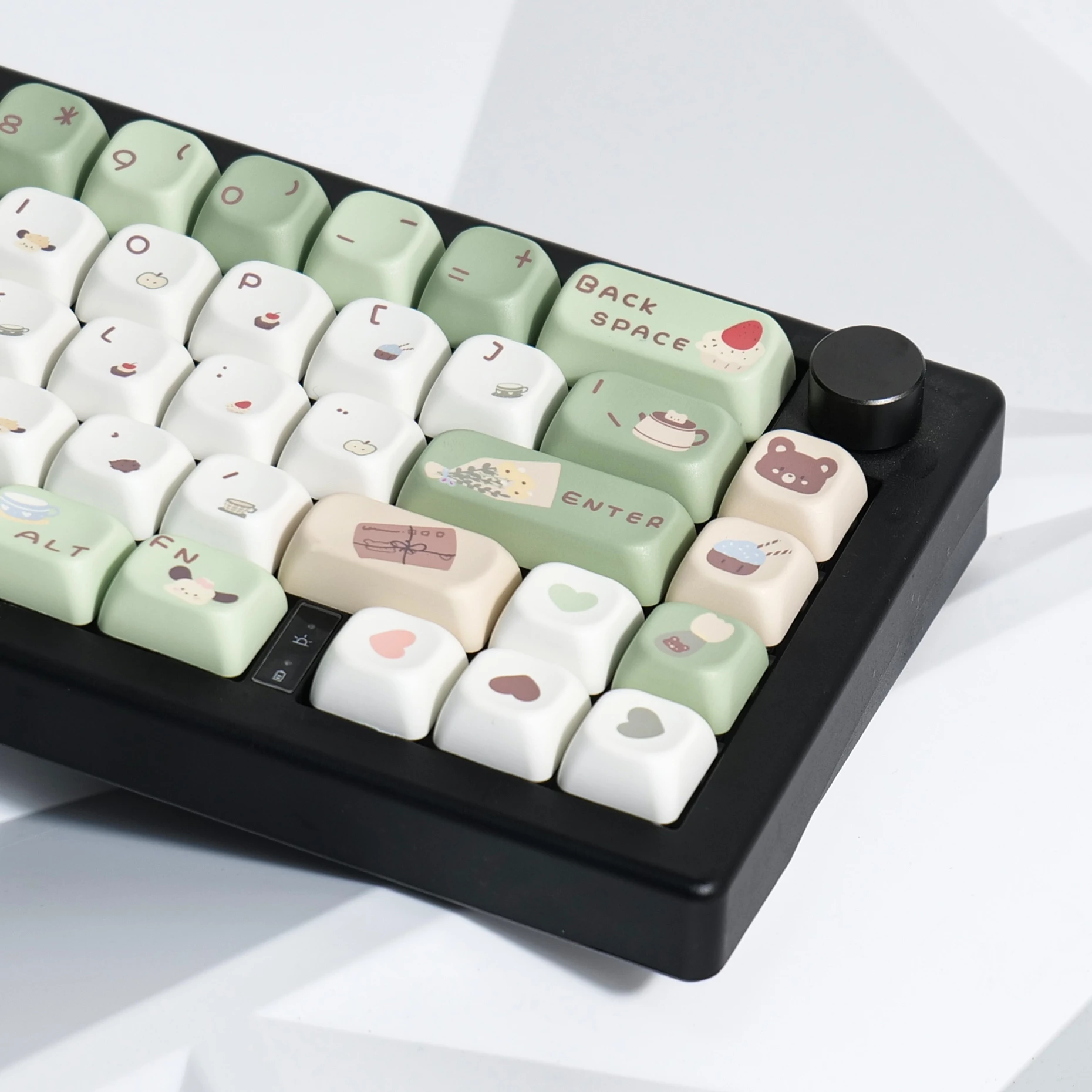 Imagem -04 - Floresta Tarde Chá Keycaps Keycap Bonito para Teclado Mecânico Sublimação Pbt Perfil Xoa Foa Mda F75 Hi8 F99 Vgn 141 Chaves