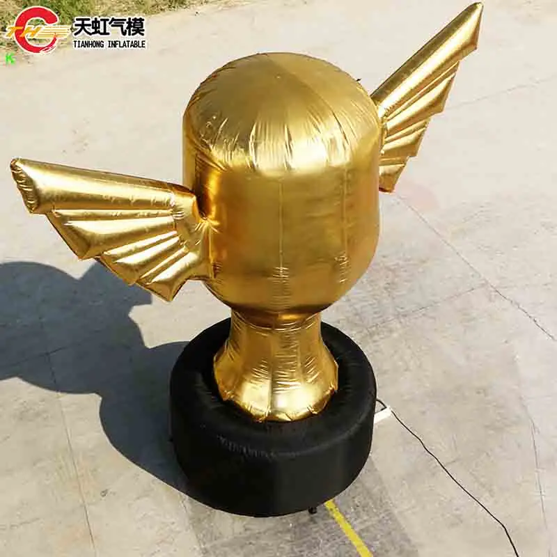 Trofeo inflable gigante de envío rápido, modelo de aire, trofeo inflable de copa dorada, globo de tierra para decoración