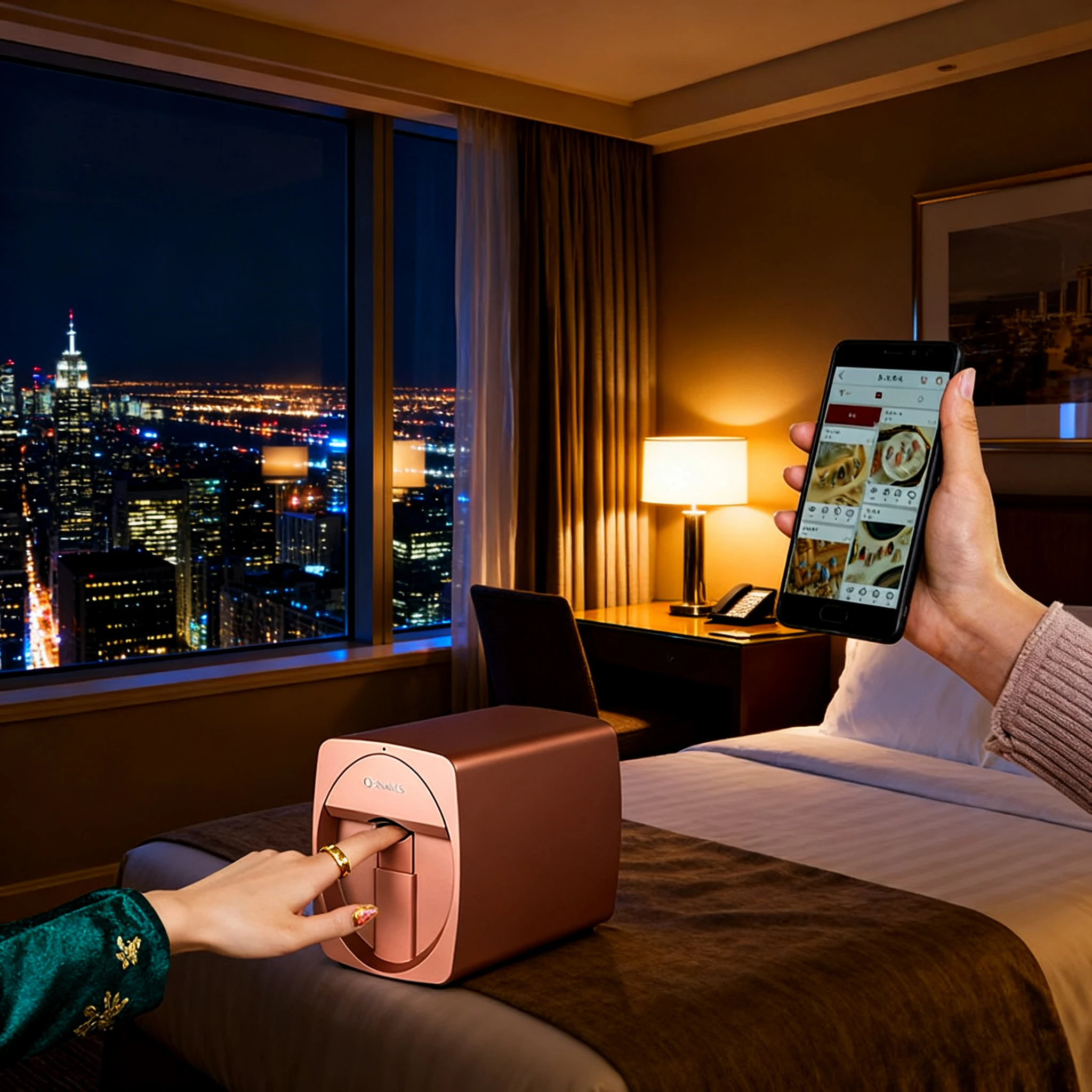 

Wireless 3D Nail Printer:Design&Print via Mobile App with 2400DPI HD Quality.Your Personal Home Salon for Endless Nail Art