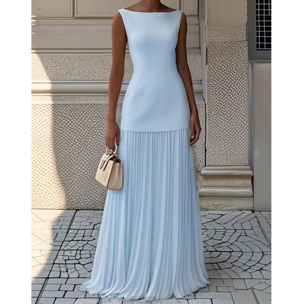 

Sleeveless Knitted Vest + Knitted Skirt Set Summer New Women's Solid Color Loose Long Skirt Two-piece Set Womens Matching Sets