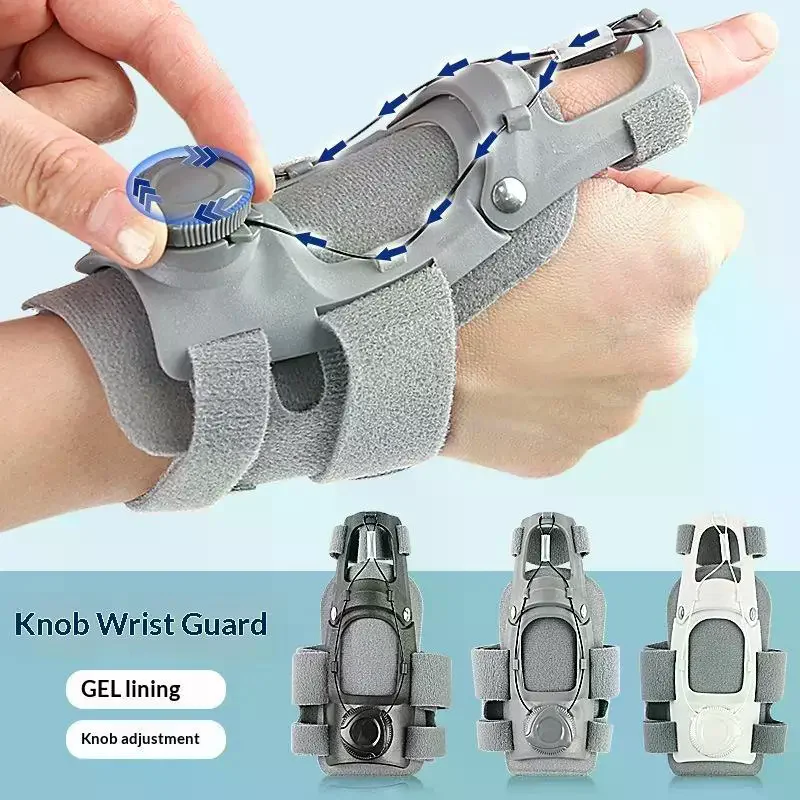Adjustable Wrist Finger Brace Knob Adjust for Post Injury Recovery Outdoor Sports Wrist Protection