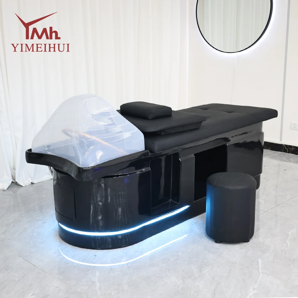 Japanese Head Spa Bed with Water Circulation & Fumigation for Salon,Spa Hair Washing Massage Bed,1-Year-Warranty