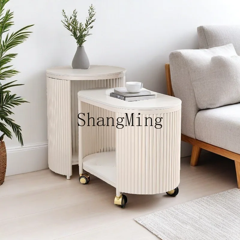 

ZYY light luxury rock slab sofa corner table removable side table living room minimalist modern trolley coffee table