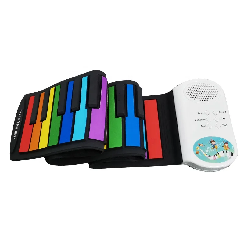 

Wholesale Foldable Digital Piano Roll Up Piano Keyboard 49 Soft Keys Musical Instrument Toys Electronic Organ For Music Beginner