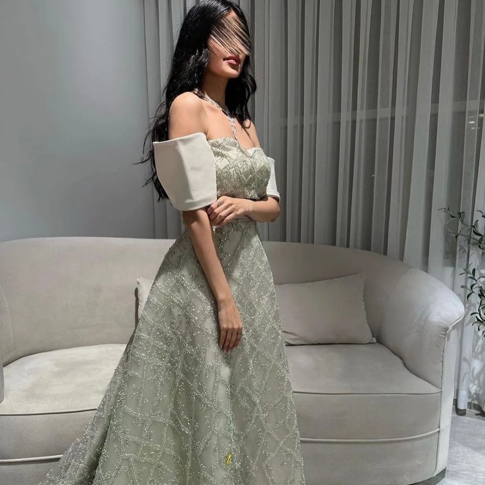 

Customized Prom Dress Sweetheart Floor Length Formal Occasion Evening Gown 2023 New A-Line Off The Shoulder فساتين حفلات Vestido