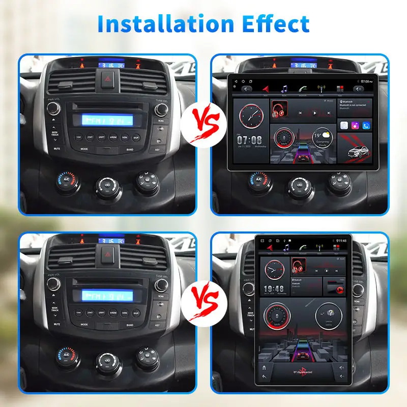 360 Rotation 13.3 inch car multimedia player 8+256G 7862S 8core car stereos 2 din android car radio 2K Resolution radio screen