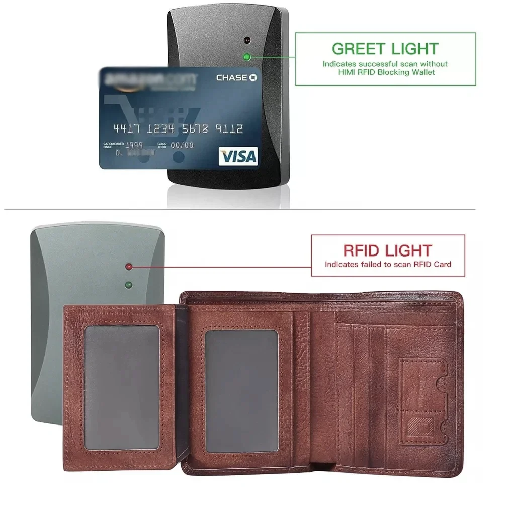 Vintage genuine leather Wallet RFID anti-theft Short Business Men\'s Wallet Multifunctional Wallet Credit card holder bag Purse