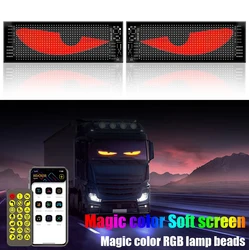 Truck Car Moving Eyes LED Display Light RGB Matrix Panel Light Bluetooth App Control Programmable Flexible Screen Led Car Light