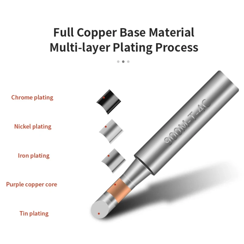 10 pcs 900M-T Lead-Free Soldering Iron Tip  I/B/K/KU/0.8D/1.2D/1C/2C/3C/4C Head Bit for Welding Accessories Soldering Iron Tips