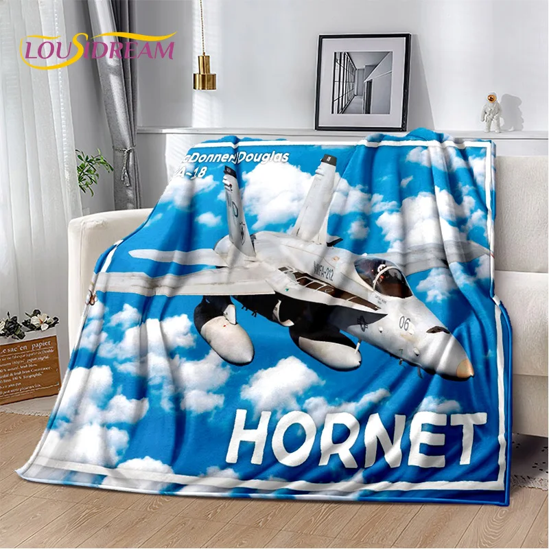 3D Air Force Jet Fighter Spitfire Aircraft Blanket,Flannel Soft Throw Blanket for Home Bedroom Bed Sofa Picnic Office Kids Cover