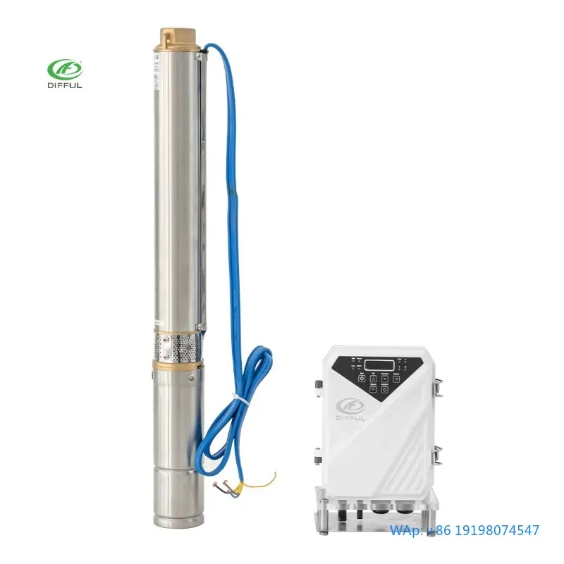100m Head 1HP Solar Powered Submersible Water Pump System