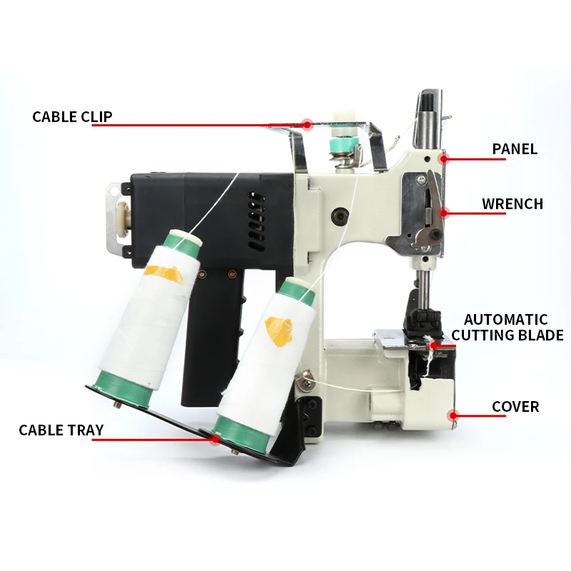 GK9-925 Double Line Portable Electric Sewing Machine Rice Flour Sealing Machine Sealing Machine Sewing Machine 190W