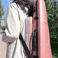 Estuche Universal de fibra de carbono para violín, estuche rígido cuadrado, bolsa de hoja de música ligera
