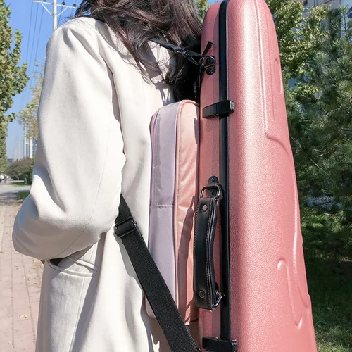 Estuche Universal de fibra de carbono para violín, estuche rígido cuadrado, bolsa de hoja de música ligera
