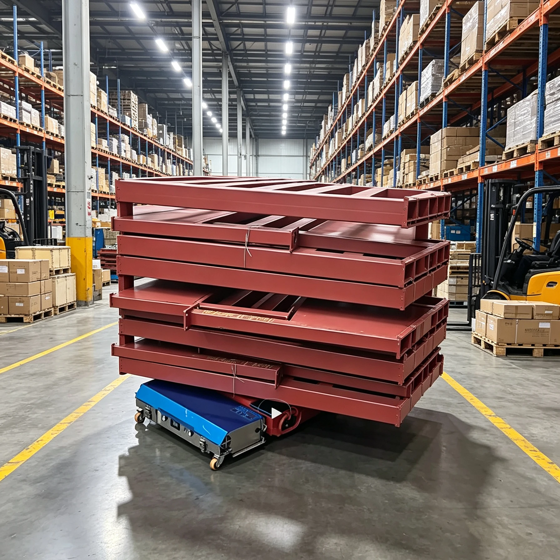 Warehouse Professional Electric Moving Tank Roller Flexible Heavy Load Capacity Machine Material Handling Transporting Truck