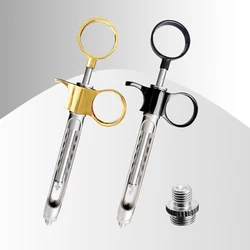 Dental Stainless Steel Syringe Dentistry Surgical Instrument with Head Dental Teeth Care Dental Anesthesia Aspirating Syringe
