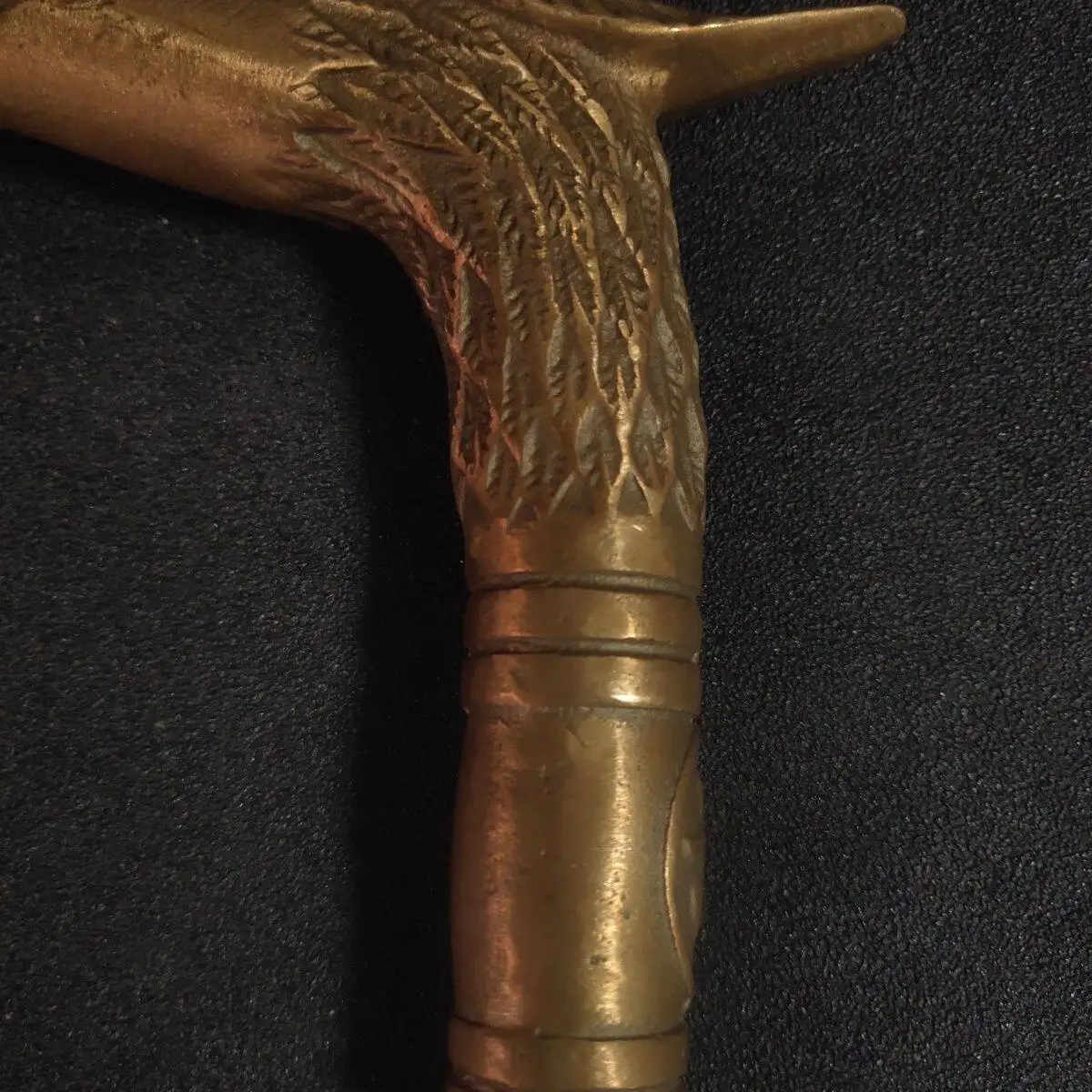 Pure Copper Eagle Head Cane Handle - Vintage Artisan Walking Stick Topper, Elegant Tabletop Ornament & Home Decor