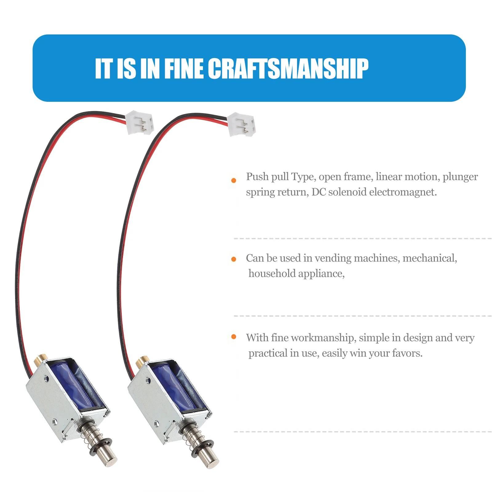 3 Pcs Push-pull Electromagnet Monitor Launch Dc Solenoid Linear Magnetic Frame Material Child