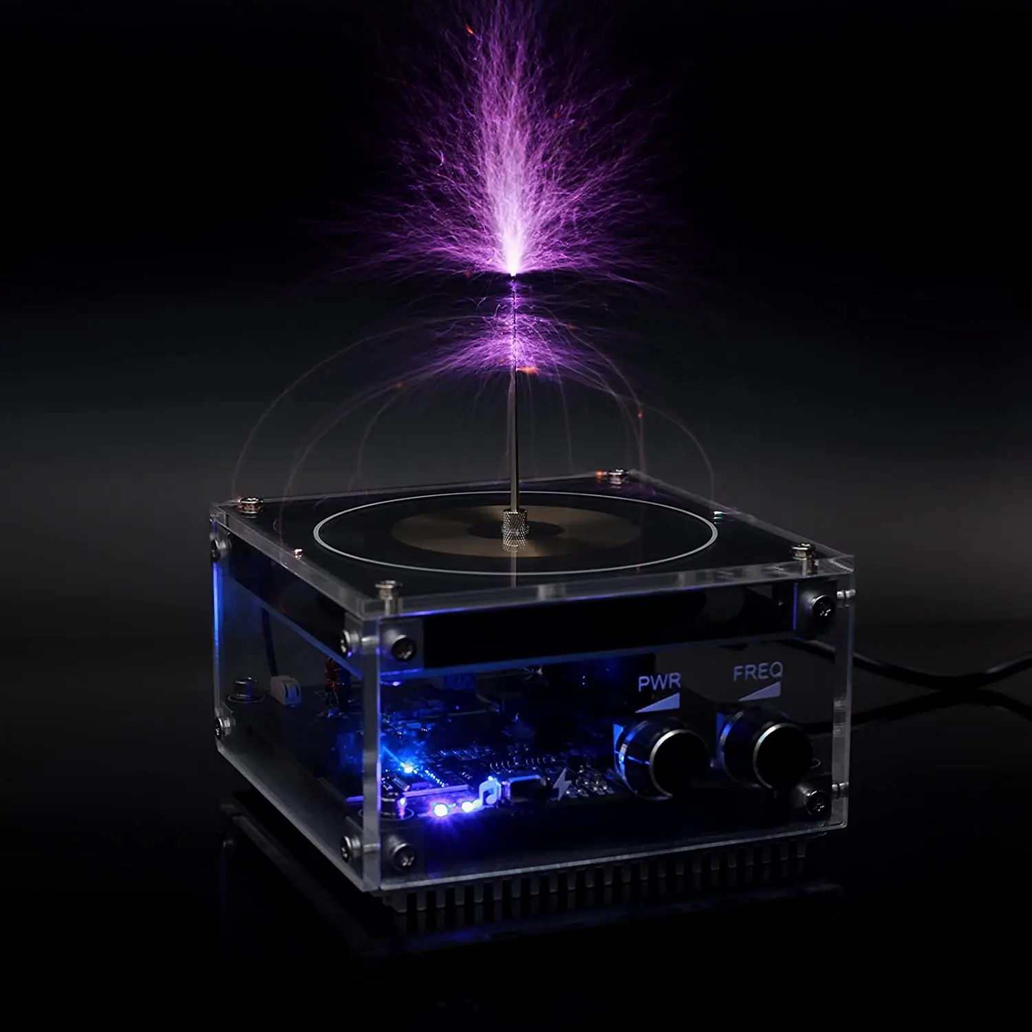 Music Tesla Coil Bluetooth Speaker Wireless Touchable Arc Plasma Speaker Artificial Lightning Spark Gap Square Wave Generator