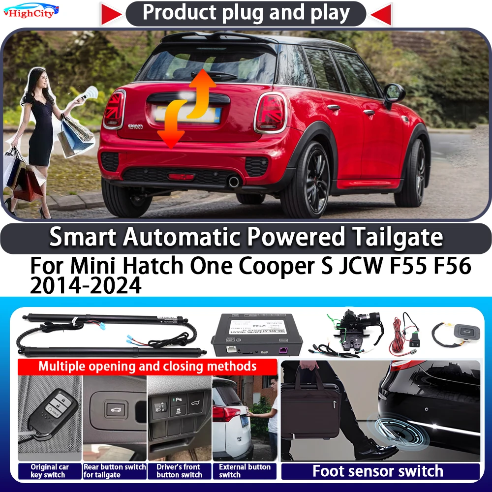 For Mini Hatch One Cooper S JCW F55 F56 2014-2024 Smart Automatic Powered Tailgate Key Control Trunk Kit Electric Power Tailgate