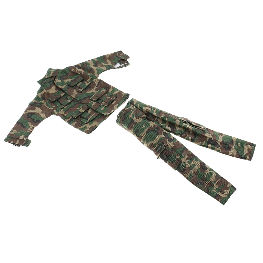 1/6 Scale Clothes Set Soldier Accessories Jungle Camouflage Uniforms Suit for 12